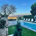 Vm - Magnanarelle - Maison De Charme Provence Les Avignon - Piscine , Climatisation & Vue Exceptionnelle Villa Villeneuve-lès-Avignon